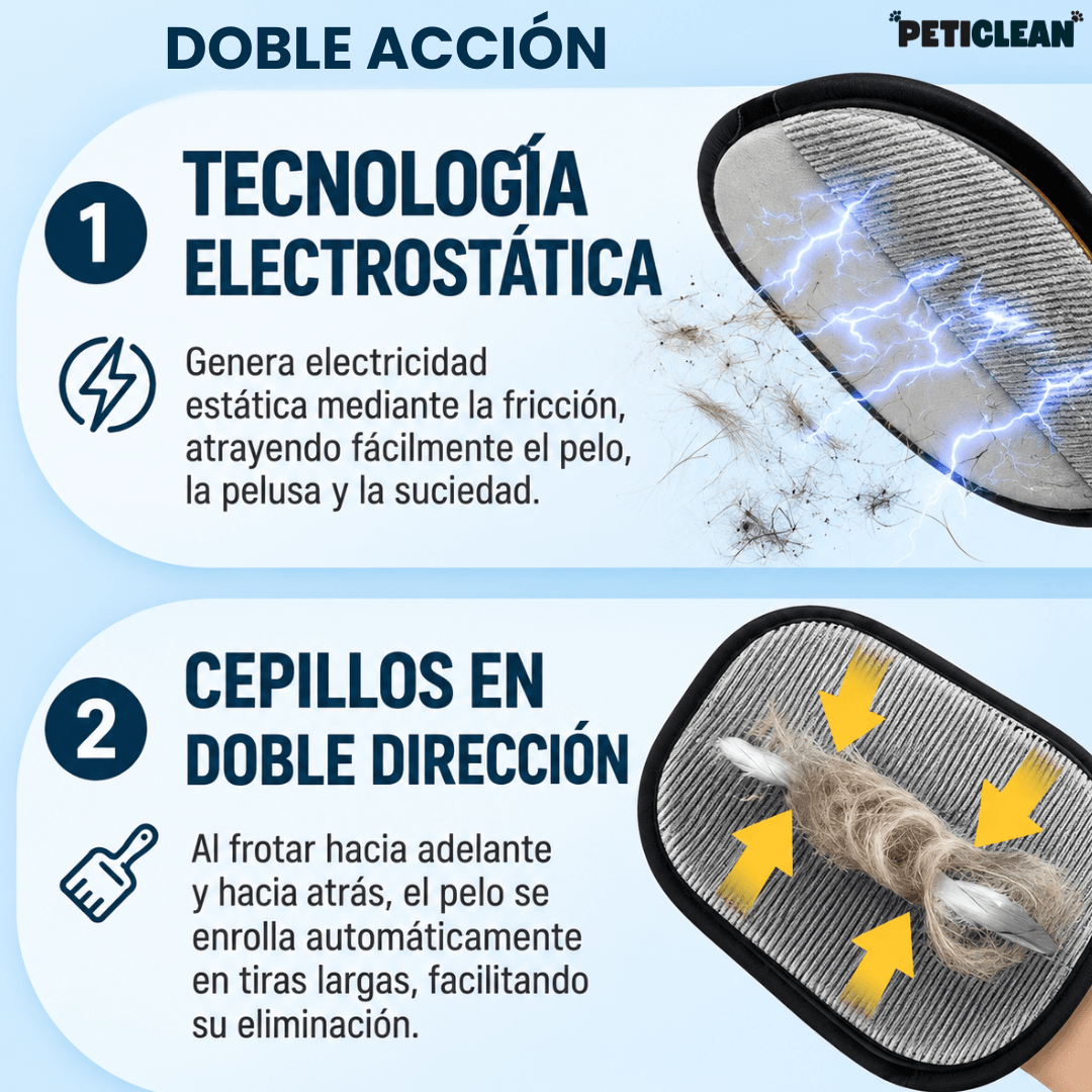 Guante Quitapelo Rápido y Reutilizable PetiClean™